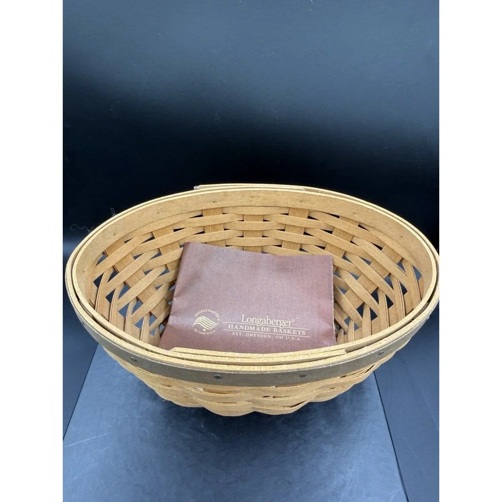 Longaberger 2008 Small Oval Bowl Basket 🧺🥣 Retired Handwoven Collectible